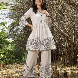 Women 2-Piece Embroidered Tunic & Palazzos Set-image-14