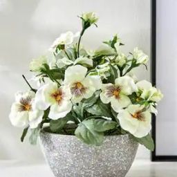 Gloria Bloom Artificial Pansy Flower in Pot-34