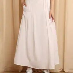 Women Flared Maxi Length Skirt-image-87