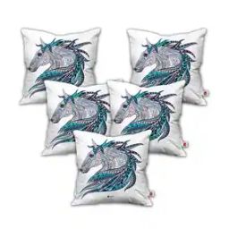 Pack of 5 Printed Square Cushions-10