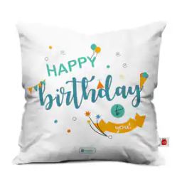 Typographic Print Square Cushion-11