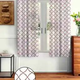 Set of 2 Geometric Print Window Curtains-picture-33