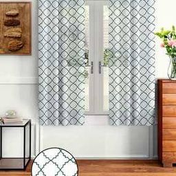 Set of 2 Geometric Print Window Curtains-17