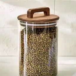Borosilicate Glass Jar with Acacia Wood Lid-image-5