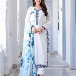 Women Embroidered Straight Kurta Set-image-30