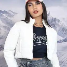 Women Quilted Regular Fit Crop Bomber Jacket-image-38