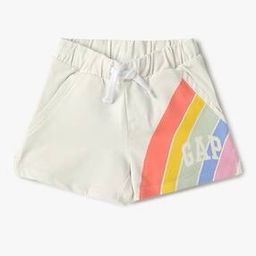 Girls Solid Logo Print Shorts-picture-17