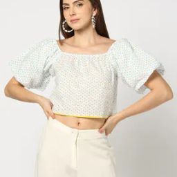 Women Micro Print Regular Fit Top-image-17