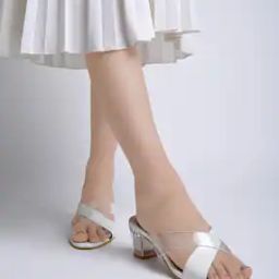 Criss-Cross Chunky Heeled Sandals-16