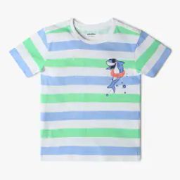 Boys Striped Regular Fit Round-Neck T-Shirt-image-30