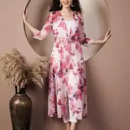 Women Floral Regular Fit Shrug with Open Collar-53