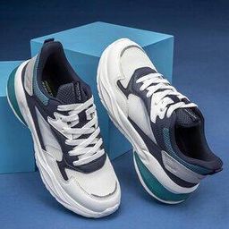 Men Colourblock Shoes with Lace-Fastening-image-45