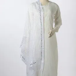 rani saahiba Textured Dupatta with Mirror Work-picture-16
