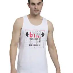 Men Typographic Print Sleeveless Vest-image-86