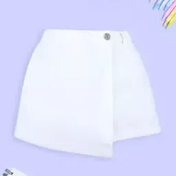 Girls Mid-Rise Shorts with Insert Pockets-image-3