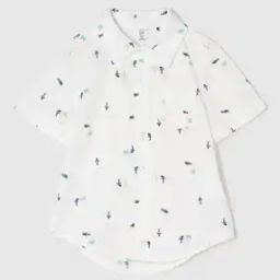 Boys Printed Relaxed Fit Shirt with Patch Pocket-picture-29