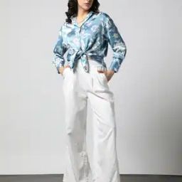 Women High-Rise Wide-Leg Trousers-image-46