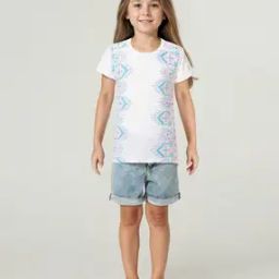 Girls Boho Print Boxy Fit Round-Neck T-Shirt-picture-35