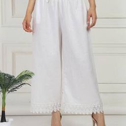 Women Embroidered Palazzos with Elasticated Waistband-picture-22