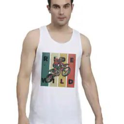 Men Typographic Print Sleeveless Vest-image-78