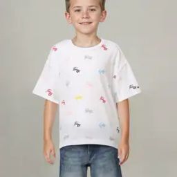 Boys KG All-Over Critter Crew-Neck T-Shirt-image-7