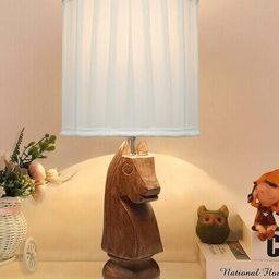 homesake Ribbed Table Lamp with Wood Base image 1