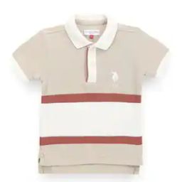 Boys Striped Regular Fit Polo T-Shirt-picture-6