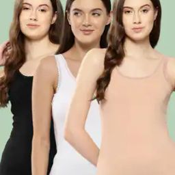 Women Pack of 3 Camisoles with Lace Trim-picture-49