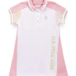 Girls Colourblock A-Line Dress with Spread Collar-image-40