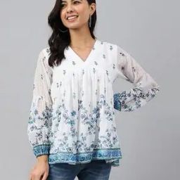 Floral Print V-Neck Top-image-56