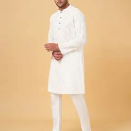 Men Cotton Regular Fit Long Kurta-image-75
