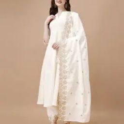 Women Embroidered Anarkali Kurta Set-image-100