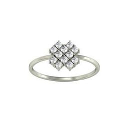 Women White Gold Stone-Studded Ring-image-48