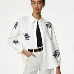 Women Embroidered Regular Fit Shirt-image-40