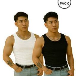 Men Pack of 2 Ribbed Regular Fit Vests-image-82