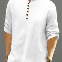 Men Regular Fit Short Kurta with Full Sleeves-picture-26