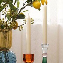 Set of 2 White Lavender & Chamomile Taper Candles-19
