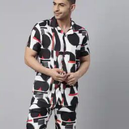 Abstract Printed Regular Fit Loungewear Sets-picture-14