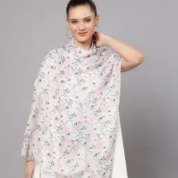 Floral Print Stole with Fringes-picture-10
