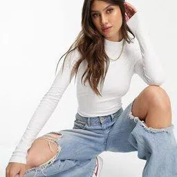 Women Turtleneck Long Sleeve Bodysuit-image-8