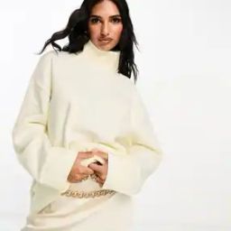 Women Longline Roll Turtleneck Top-image-44