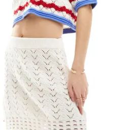 Women pointelle-Knit Mini A-Line Skirt-image-93
