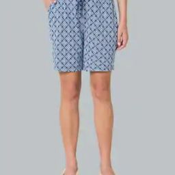 Allover Print & Functional Pocket Lounge Shorts-image-77