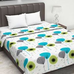 100% Cotton 120 GSM Floral Print Double Bed AC Dohar Quilt Blanket-image-48