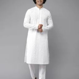 Embroidered Kurta & Pyjamas Set-image-8