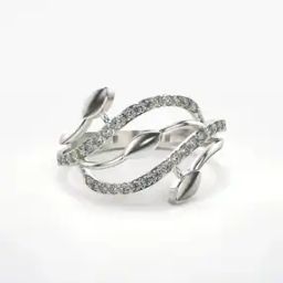 Women White Gold Lab Grown Diamond Ring-image-63