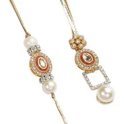Stone-Studded Bhaiya & Bhabhi Rakhi Set-image-73