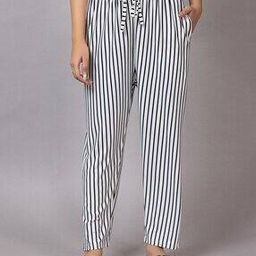 Women Striped Pyjamas with Drawstring Waist-picture-13