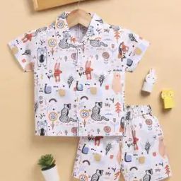 Boys Printed Shirt & Shorts Set-image-61