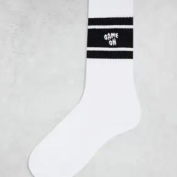 Men Game on Slogan Ankle-Length Socks-image-16